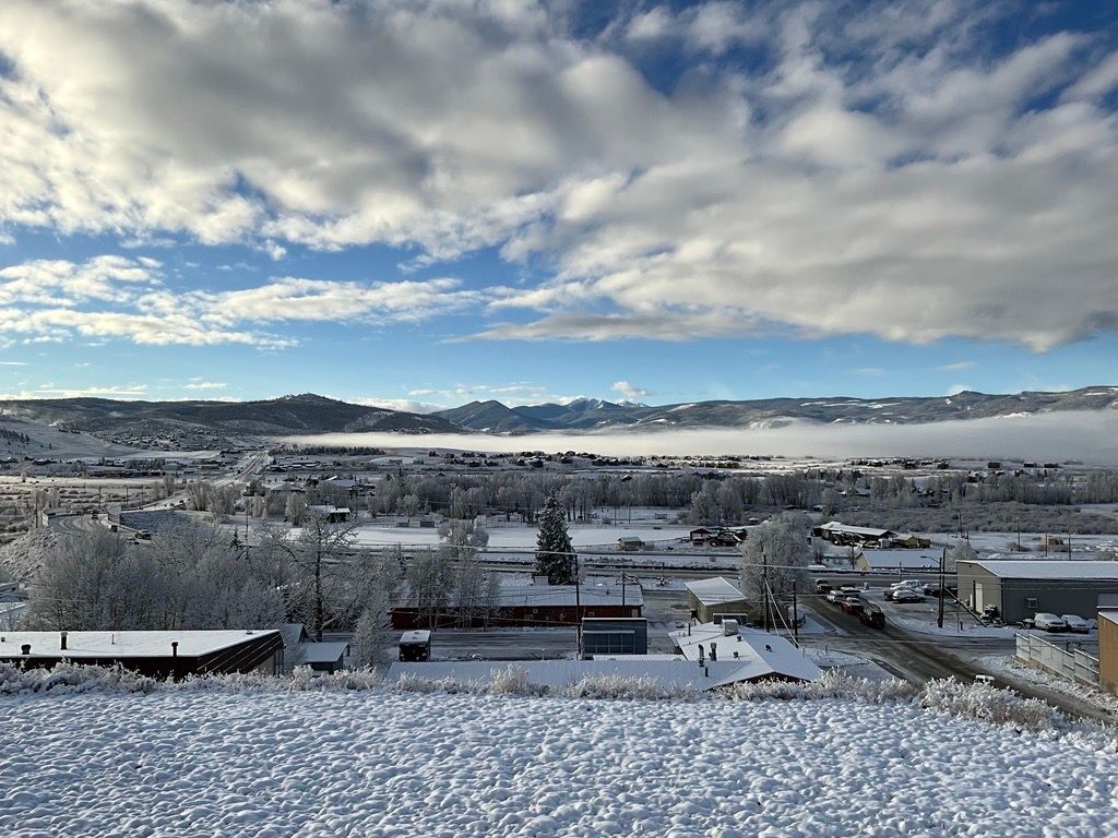 First snow in the town of Granby